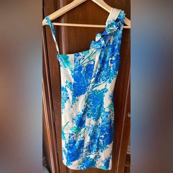 One shoulder silk dress - Picture 5 of 8